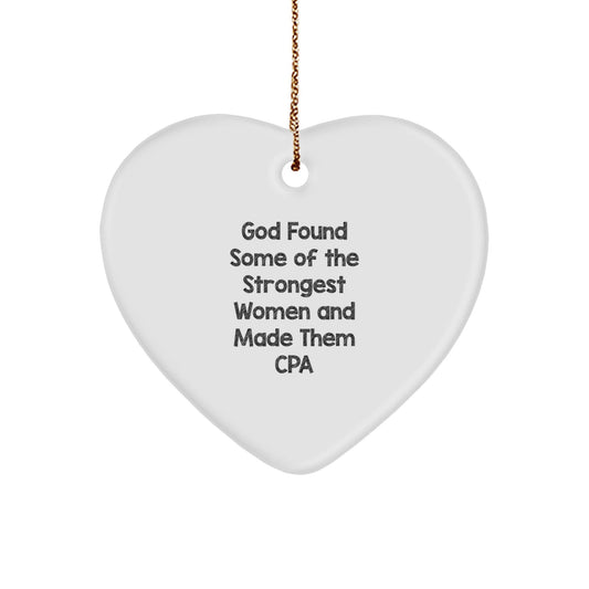 Funny CPA Gifts for Women, Heart Ornament with Inspirational Quote Gifts from Women to Women, Christmas Unique Gifts - The Buy Boom