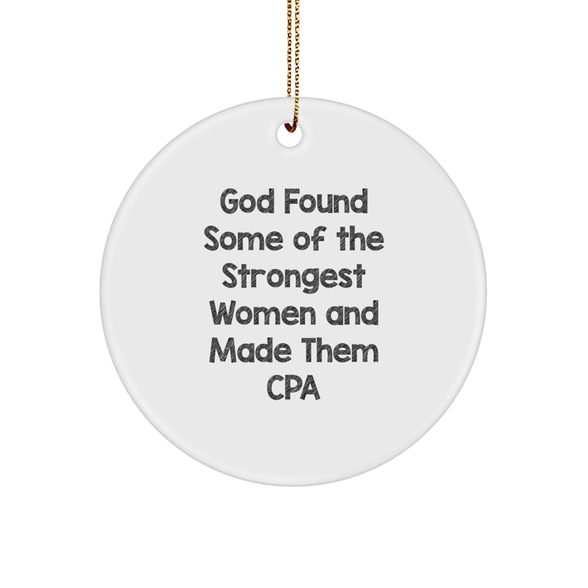 Funny CPA Gifts from Men, Women, Friends, Coworkers - Christmas Unique Circle Ornaments for CPA Women, Men, Friends, Coworkers, Family - The Buy Boom