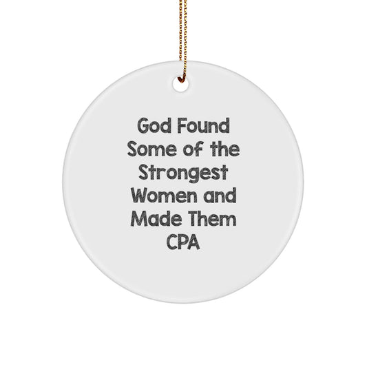 Funny CPA Gifts from Men, Women, Friends, Coworkers - Christmas Unique Circle Ornaments for CPA Women, Men, Friends, Coworkers, Family - The Buy Boom