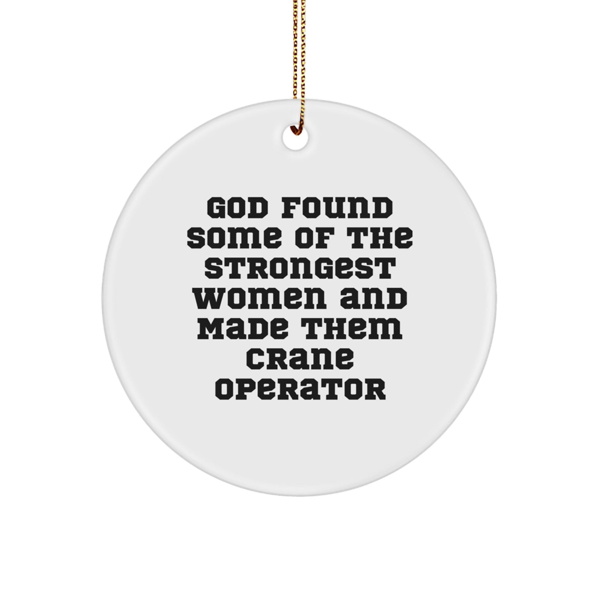 Funny Crane Operator Circle Ornament Gifts from Men Women Friends Coworkers Family for Men Women Crane Operator Christmas Unique - The Buy Boom