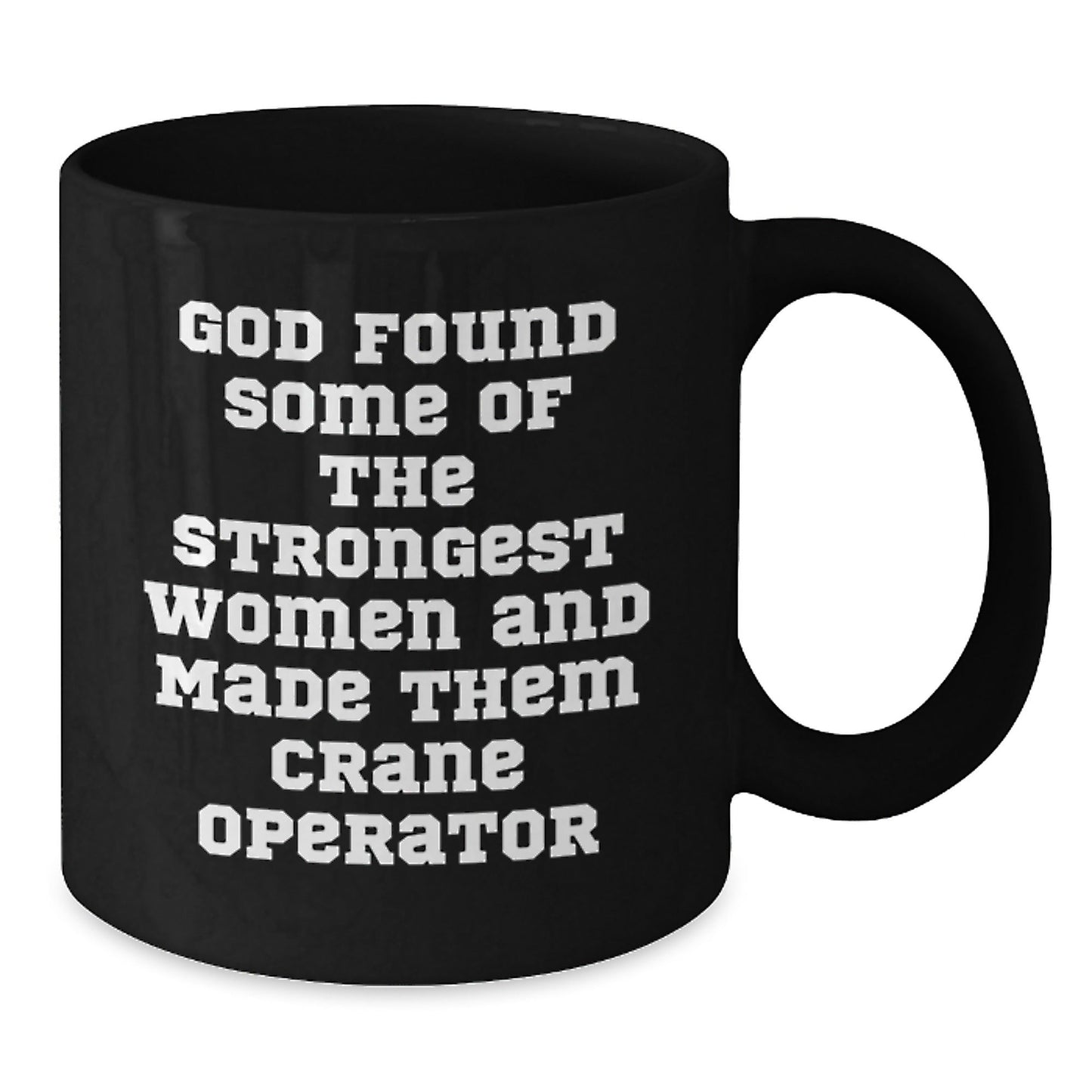 Funny Crane Operator Gifts for Him - Black Coffee Mug, Christmas Unique Gifts from Men to Crane Operator Friends - The Buy Boom
