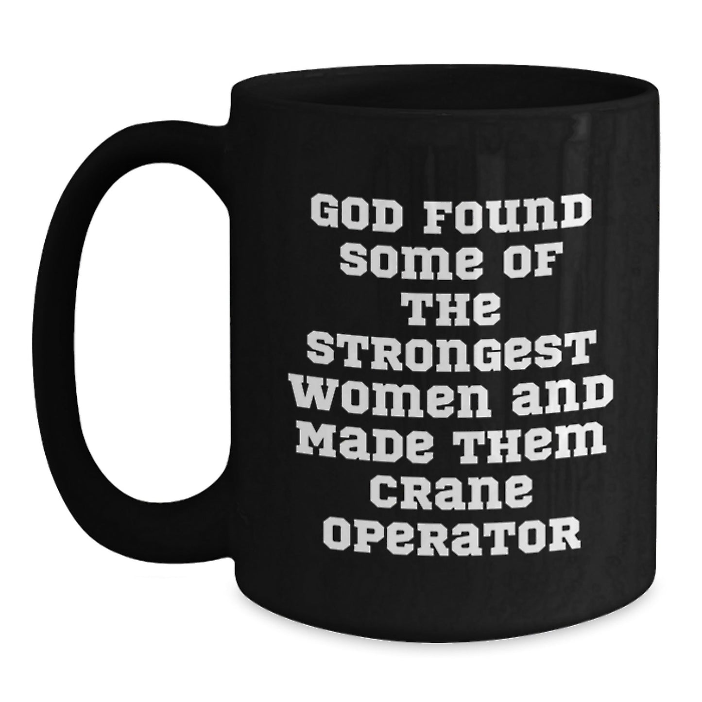 Funny Crane Operator Gifts for Him - Black Coffee Mug, Christmas Unique Gifts from Men to Crane Operator Friends - The Buy Boom