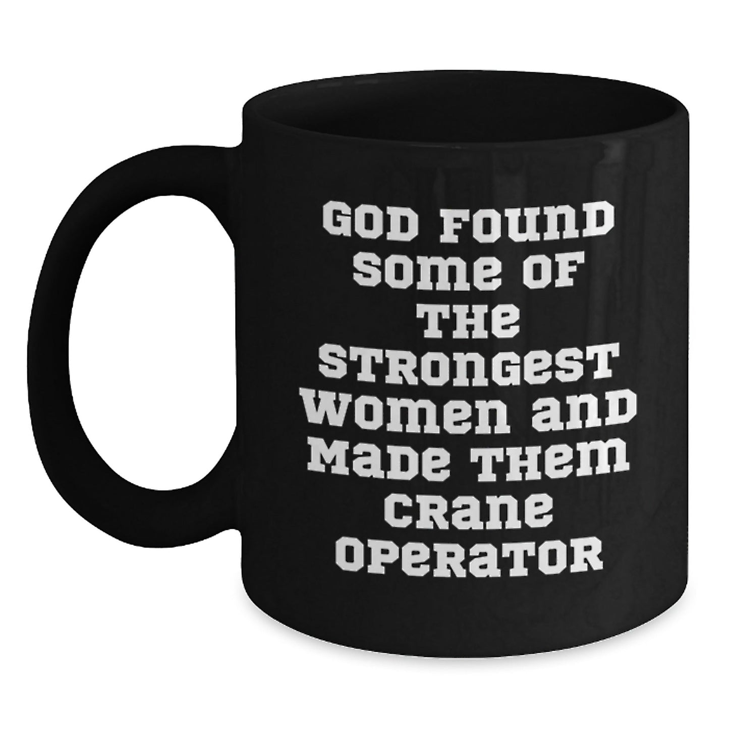 Funny Crane Operator Gifts for Him - Black Coffee Mug, Christmas Unique Gifts from Men to Crane Operator Friends - The Buy Boom