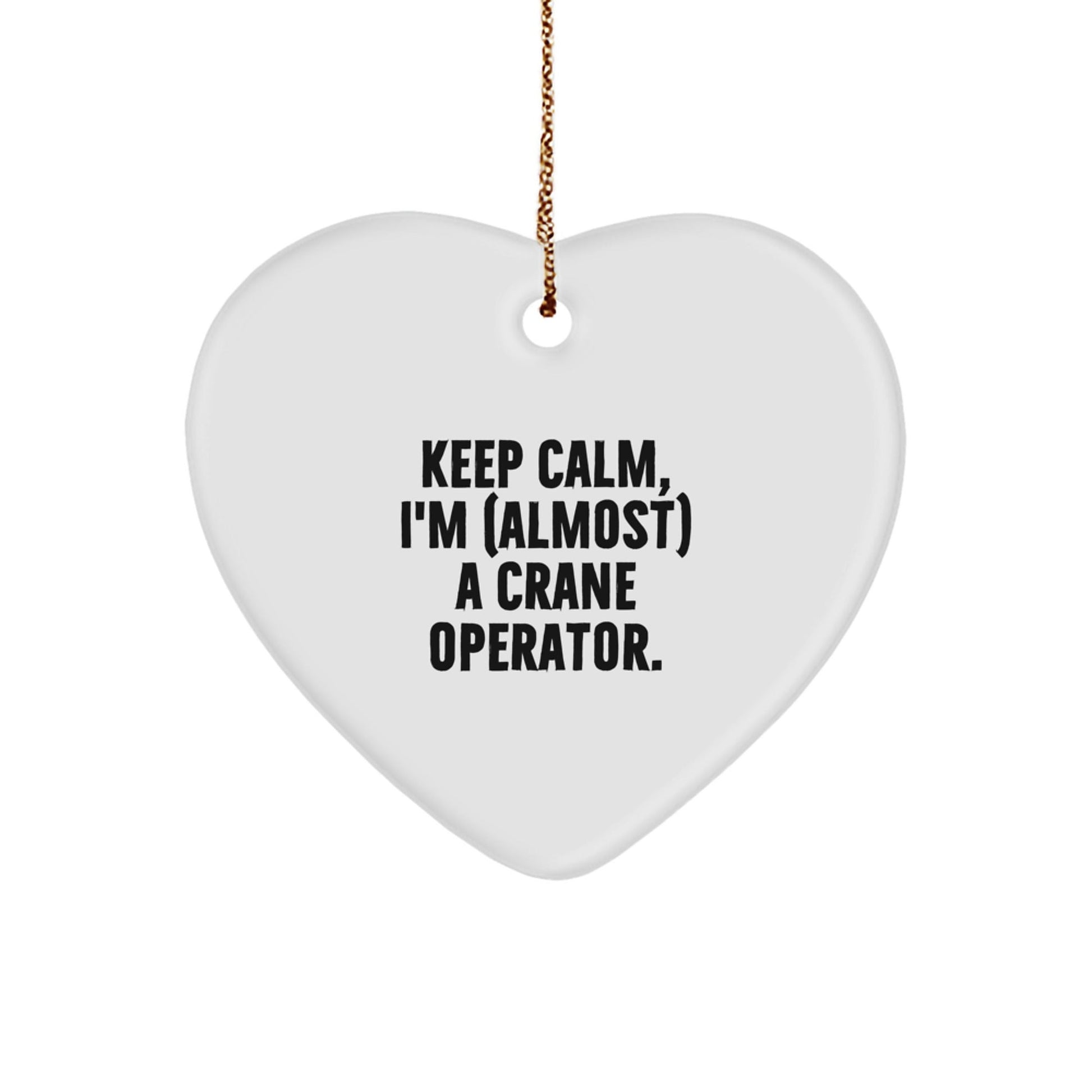 Funny Crane Operator Gifts from Friends for Men, Unique Heart Ornament Christmas Memorable Presents - The Buy Boom