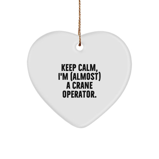 Funny Crane Operator Gifts from Friends for Men, Unique Heart Ornament Christmas Memorable Presents - The Buy Boom