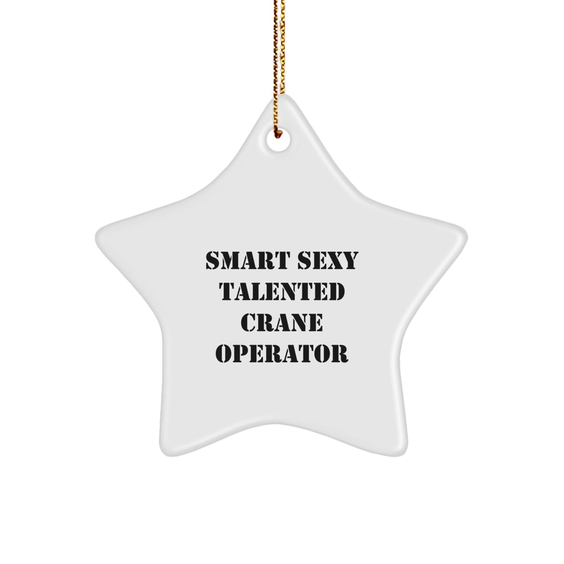 Funny Crane Operator Gifts from Men to Friends - Smart Sexy Talented Star Ornament for Christmas - The Buy Boom