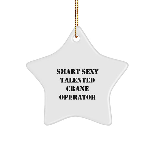 Funny Crane Operator Gifts from Men to Friends - Smart Sexy Talented Star Ornament for Christmas - The Buy Boom