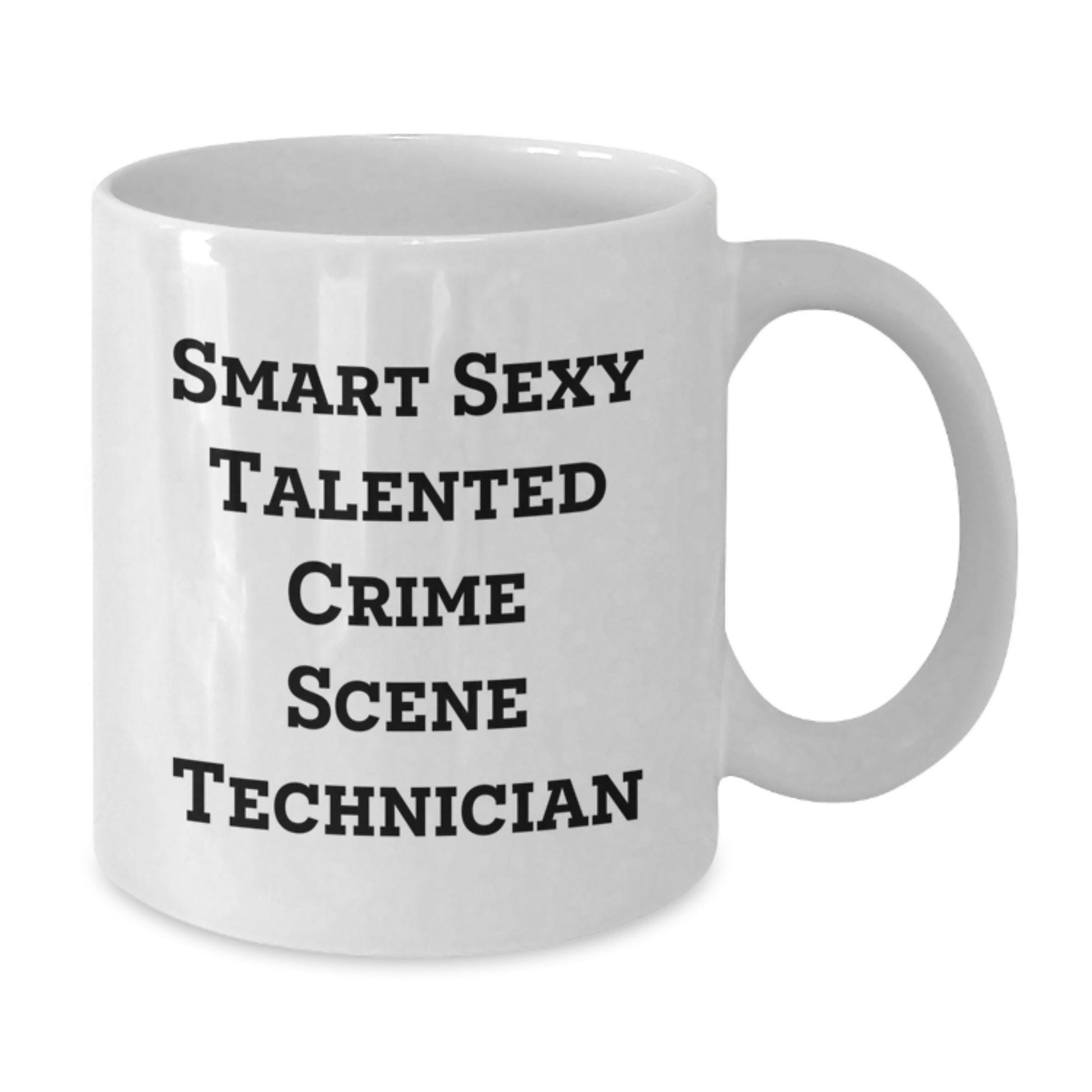 Funny Crime Scene Technician Gifts from Friends for Birthday - White Coffee Mug, 11oz or 15oz Capacity - The Buy Boom