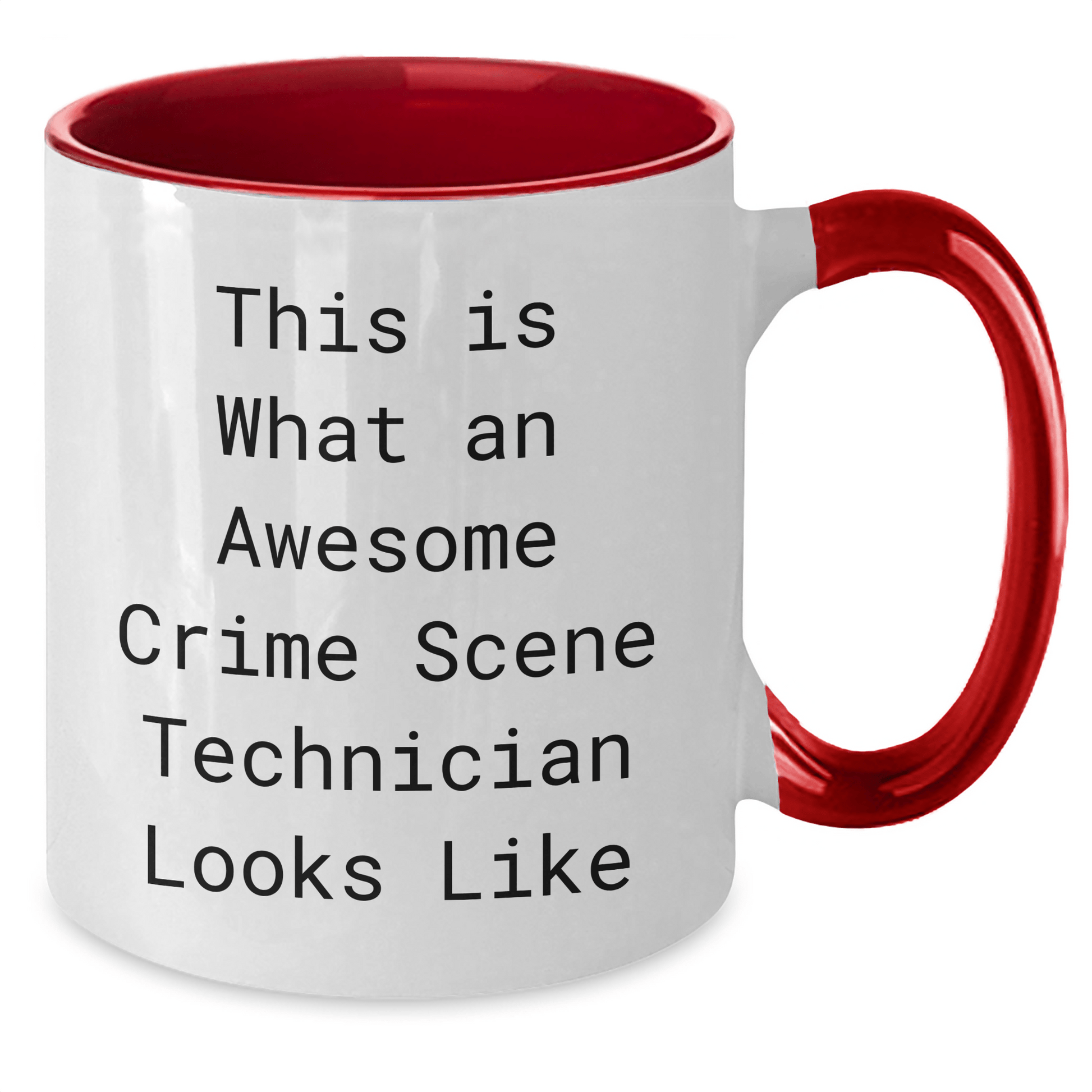 Funny Crime Scene Technician Gifts, 'This Is What An Awesome Crime Scene Technician Looks Like' Two Tone Coffee Mug for Dad, Father's Day Unique Gifts from Friends, Family, or Coworkers - The Buy Boom
