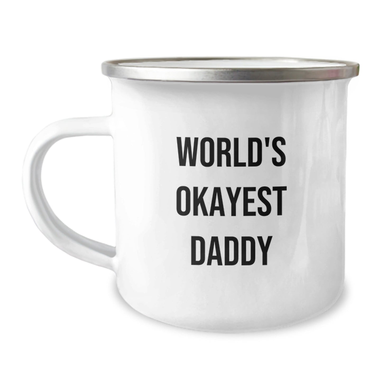 Funny Daddy Camping Mug, World's Okayest Daddy, Gifts from Family, Birthday Unique Gifts for Daddy, Perfect Morning Cup - The Buy Boom