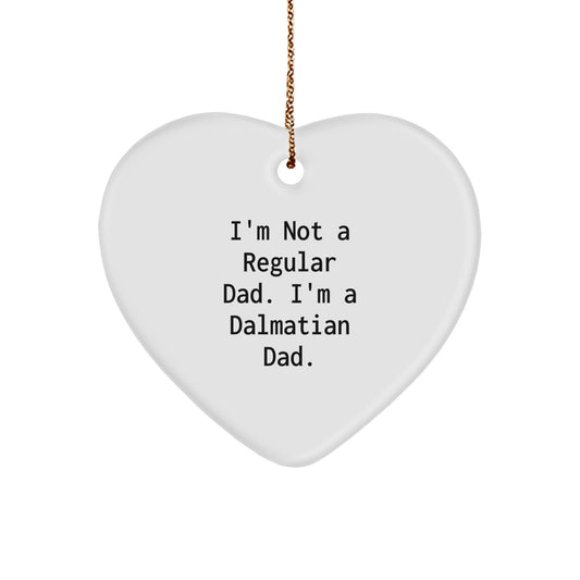 Funny Dalmatian Dad Gifts for Men Dalmatian Dog Enthusiasts Heart Ornament Christmas Unique Gifts from Dad - The Buy Boom