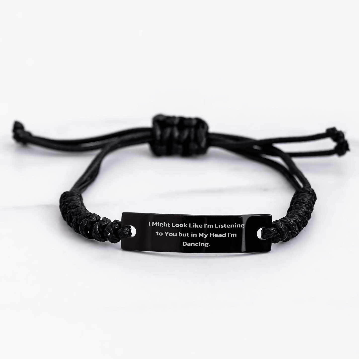Funny Dancing Gifts for Friends, 'I Might Look Like I'm Listening To You But In My Head I'm Dancing' Rope Bracelet Gifts from Family to Graduation Gifts for Women - The Buy Boom