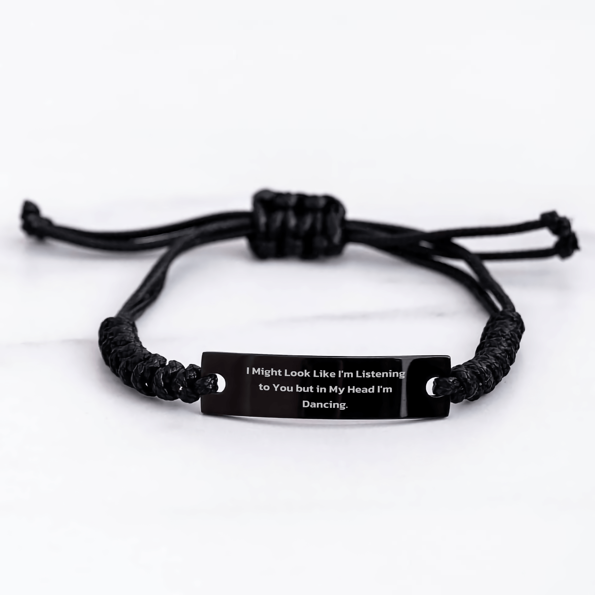 Funny Dancing Gifts for Friends, 'I Might Look Like I'm Listening To You But In My Head I'm Dancing' Rope Bracelet Gifts from Family to Graduation Gifts for Women - The Buy Boom