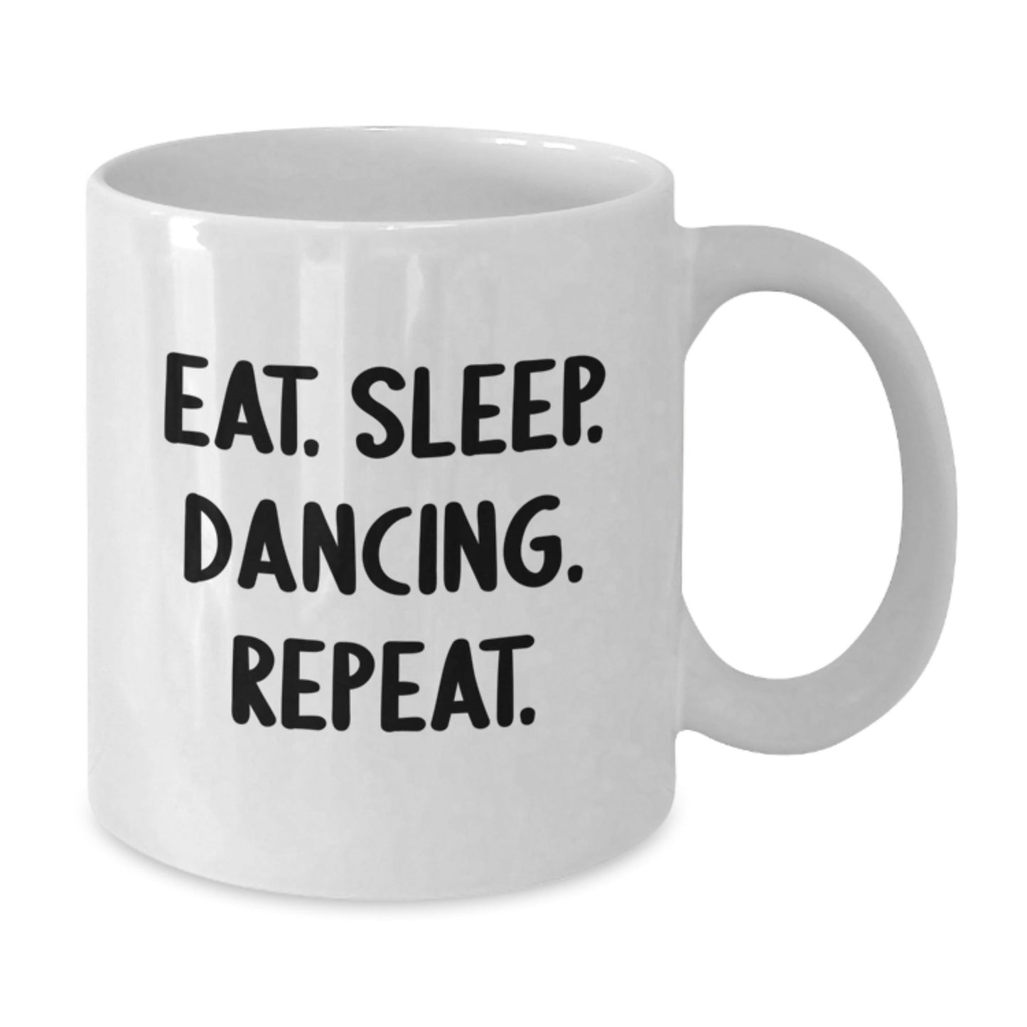 Funny Dancing Gifts from Friends - Eat. Sleep. Dancing. Repeat. White Coffee Mug for Dancing Enthusiasts, Graduation Unique Gifts for Him or Her - The Buy Boom