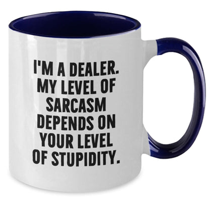 Funny Dealer Gifts from Friends to Men at Christmas Unique Gifts for Dealers Two Tone Coffee Mugs - The Buy Boom