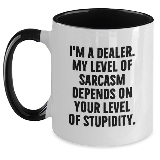Funny Dealer Gifts from Friends to Men at Christmas Unique Gifts for Dealers Two Tone Coffee Mugs - The Buy Boom
