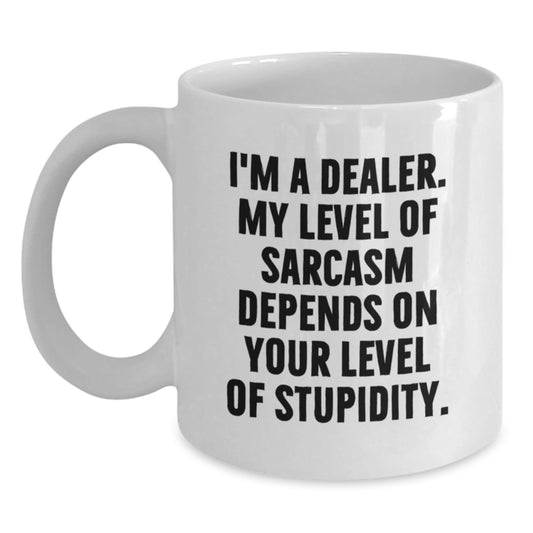 Funny Dealer Gifts from Friends, White Coffee Mug for Dealer, Perfect Christmas Unique Gifts for Men - The Buy Boom