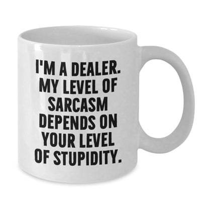 Funny Dealer Gifts from Friends, White Coffee Mug for Dealer, Perfect Christmas Unique Gifts for Men - The Buy Boom
