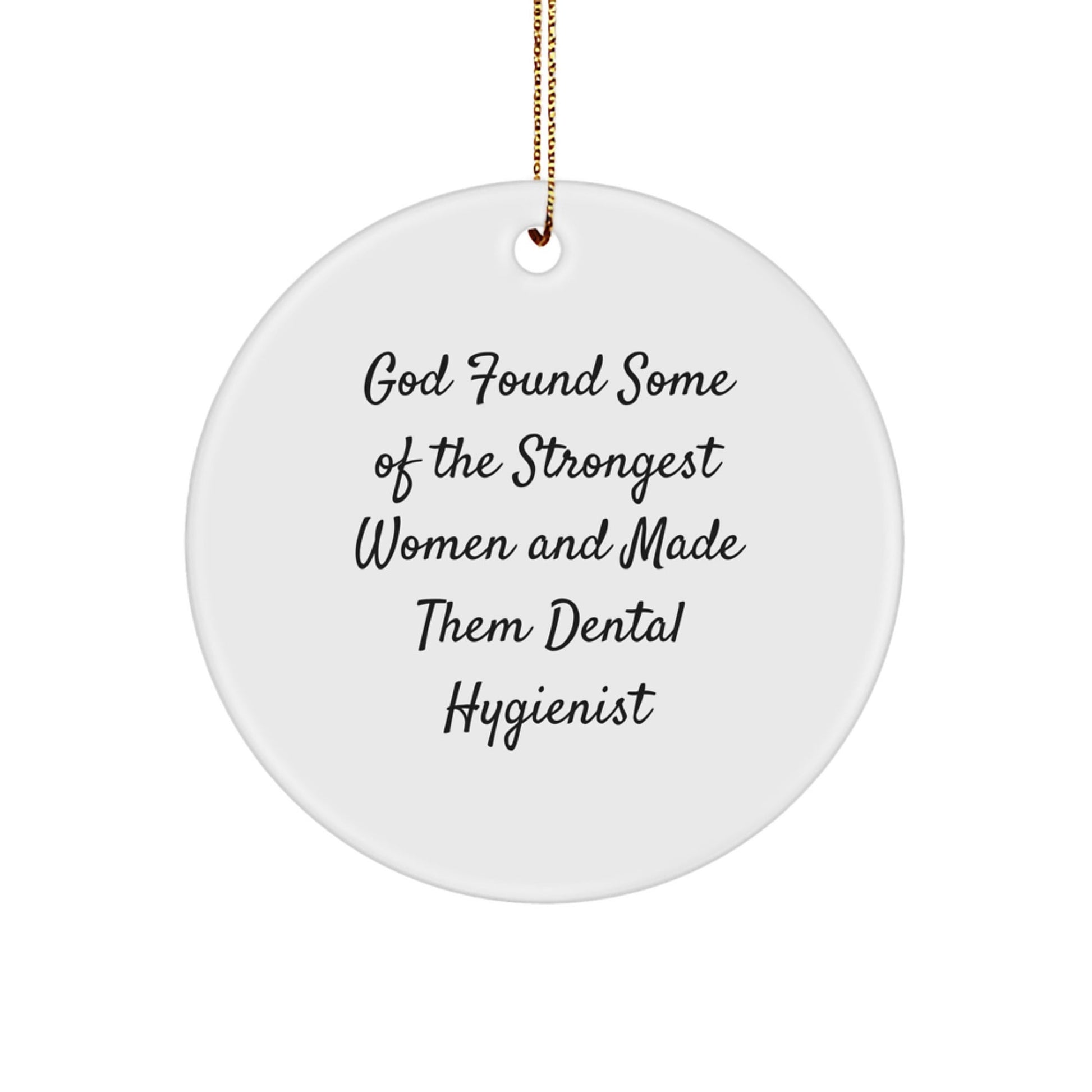 Funny Dental Hygienist Gifts from Men to Women, Inspirational for Dental Hygienist Christmas Unique Circle Ornament Gifts - The Buy Boom