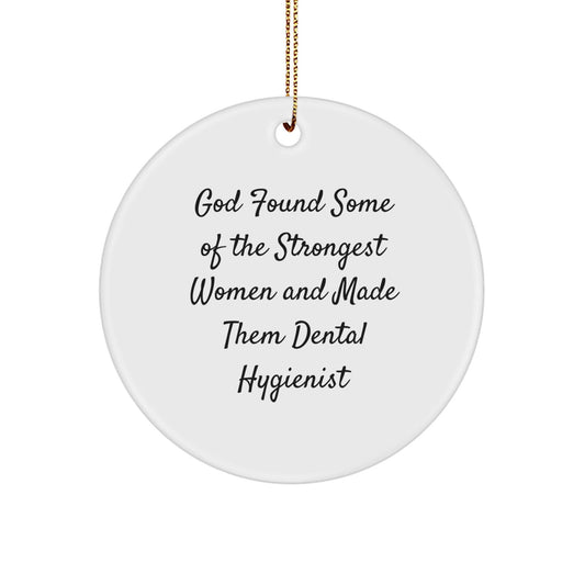 Funny Dental Hygienist Gifts from Men to Women, Inspirational for Dental Hygienist Christmas Unique Circle Ornament Gifts - The Buy Boom