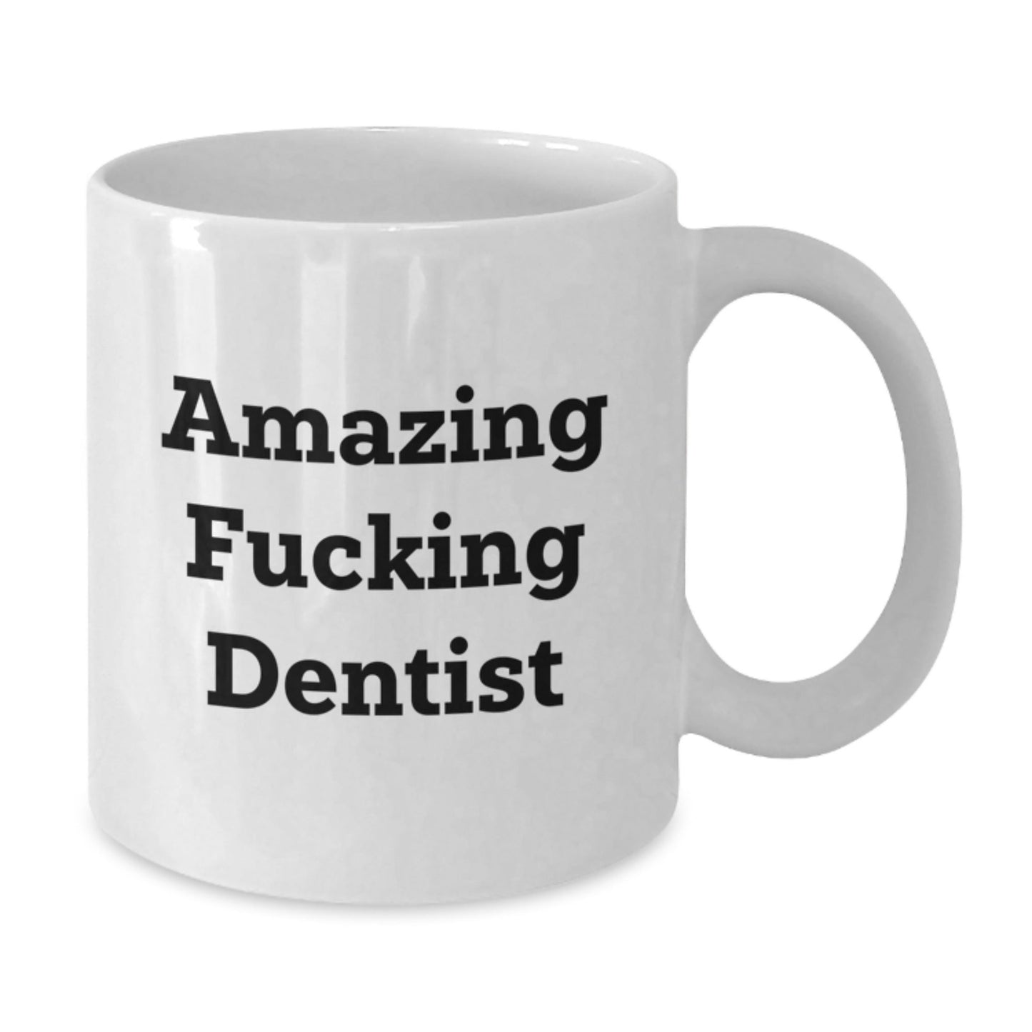 Funny Dentist Gifts for Men Women - Amazing 'F - king Dentist' White Coffee Mugs, Unique Christmas Memorable Presents from Family Friends Coworkers - The Buy Boom