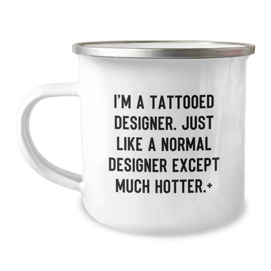Funny Designer Gifts for Men - Christmas Unique Gifts from Friends - Tattooed Designer Camping Mug - The Buy Boom