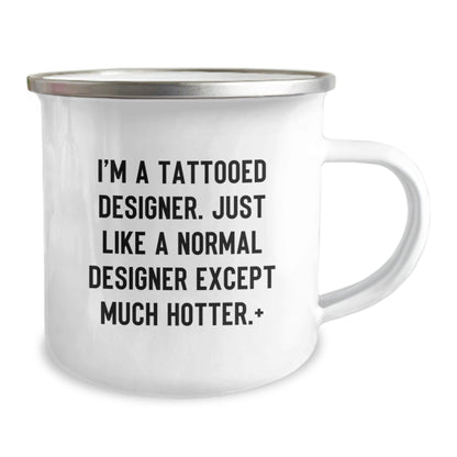 Funny Designer Gifts for Men - Christmas Unique Gifts from Friends - Tattooed Designer Camping Mug - The Buy Boom