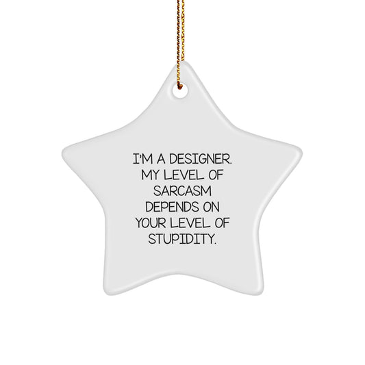 Funny Designer Gifts from Men for Friends - Star Ornament for Christmas Unique Presents - The Buy Boom