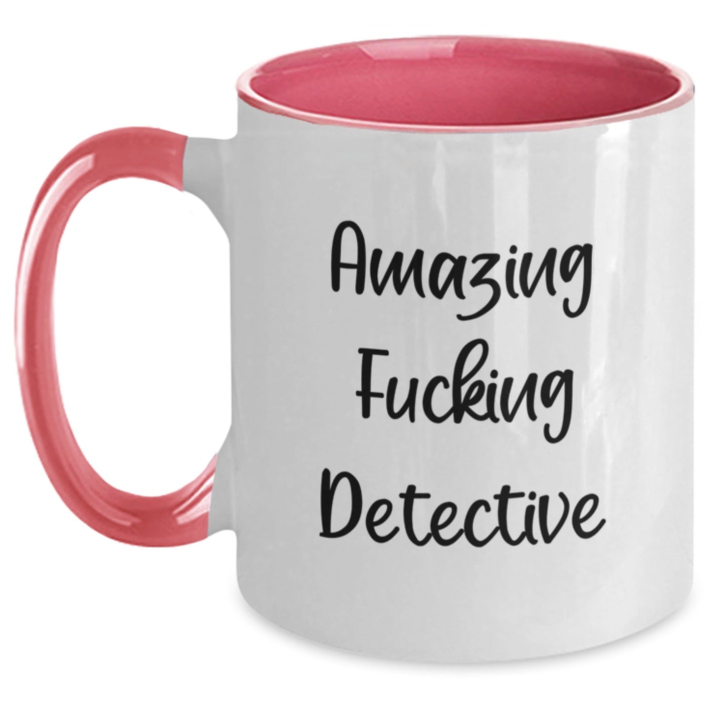 Funny Detective Gifts from Friends - Amazing F - king Detective Two Tone Coffee Mug for Birthday - The Buy Boom