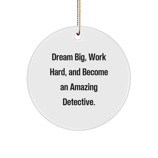 Funny Detective Gifts from Friends, Unique Circle Ornament for Men, Women, Coworkers, Family, Christmas Unique Gifts - The Buy Boom