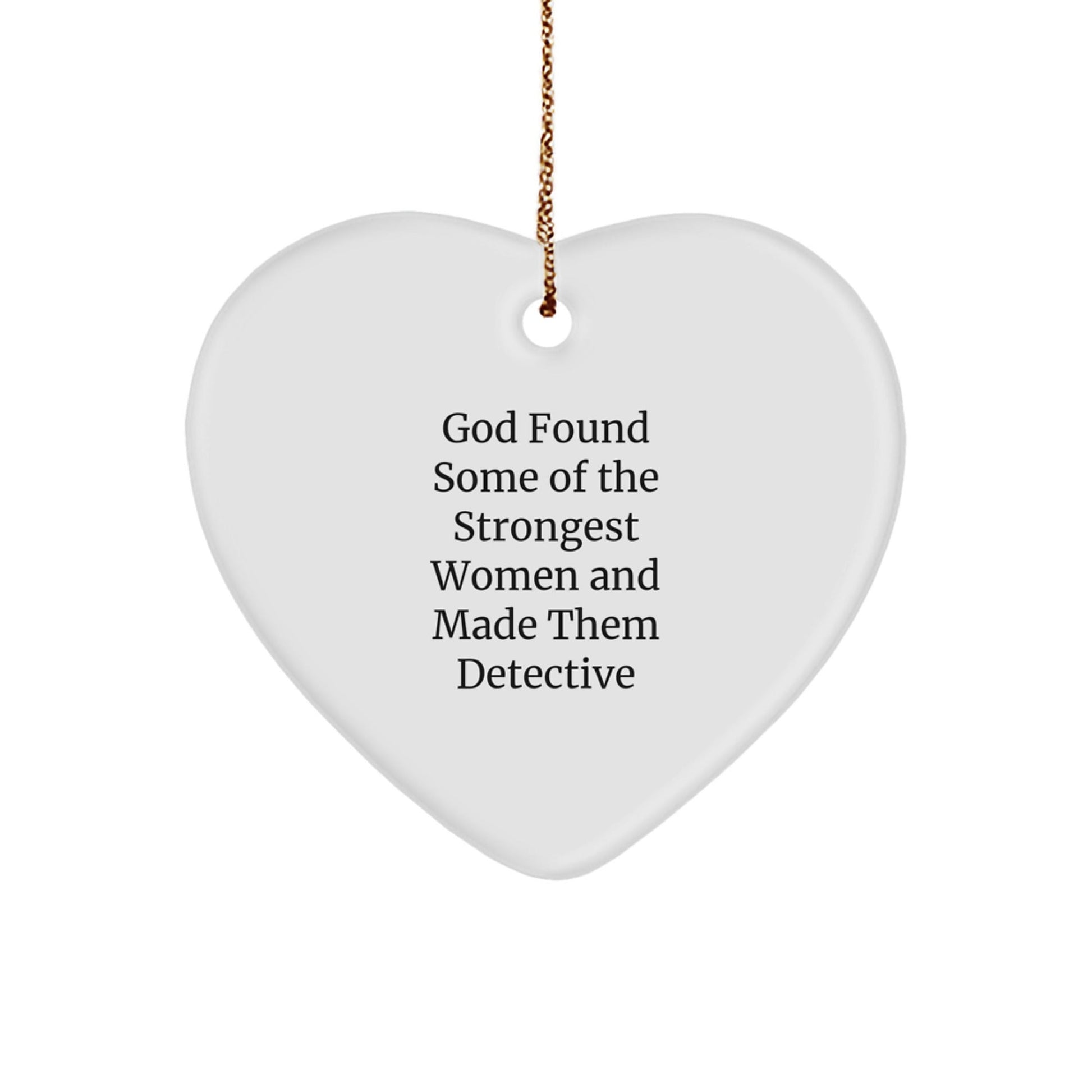 Funny Detective Gifts from Men to Friends - Heart Ornament for Detective Lover's Christmas Unique Gifts - The Buy Boom