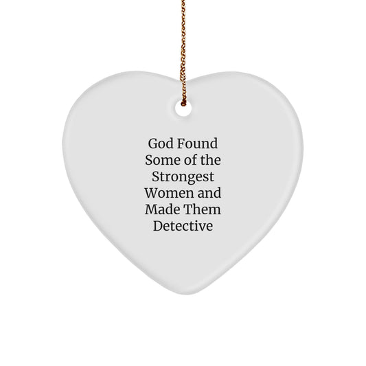 Funny Detective Gifts from Men to Friends - Heart Ornament for Detective Lover's Christmas Unique Gifts - The Buy Boom