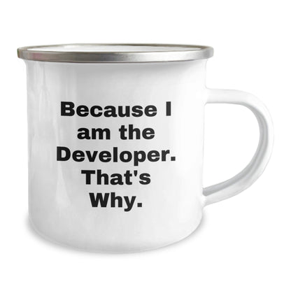 Funny Developer Gifts for Men - Because I Am The Developer. That's Why. Christmas Unique Mugs for Developers, Funny Coffee Mugs for Coworkers, Funny Christmas Unique Gifts for Family - The Buy Boom