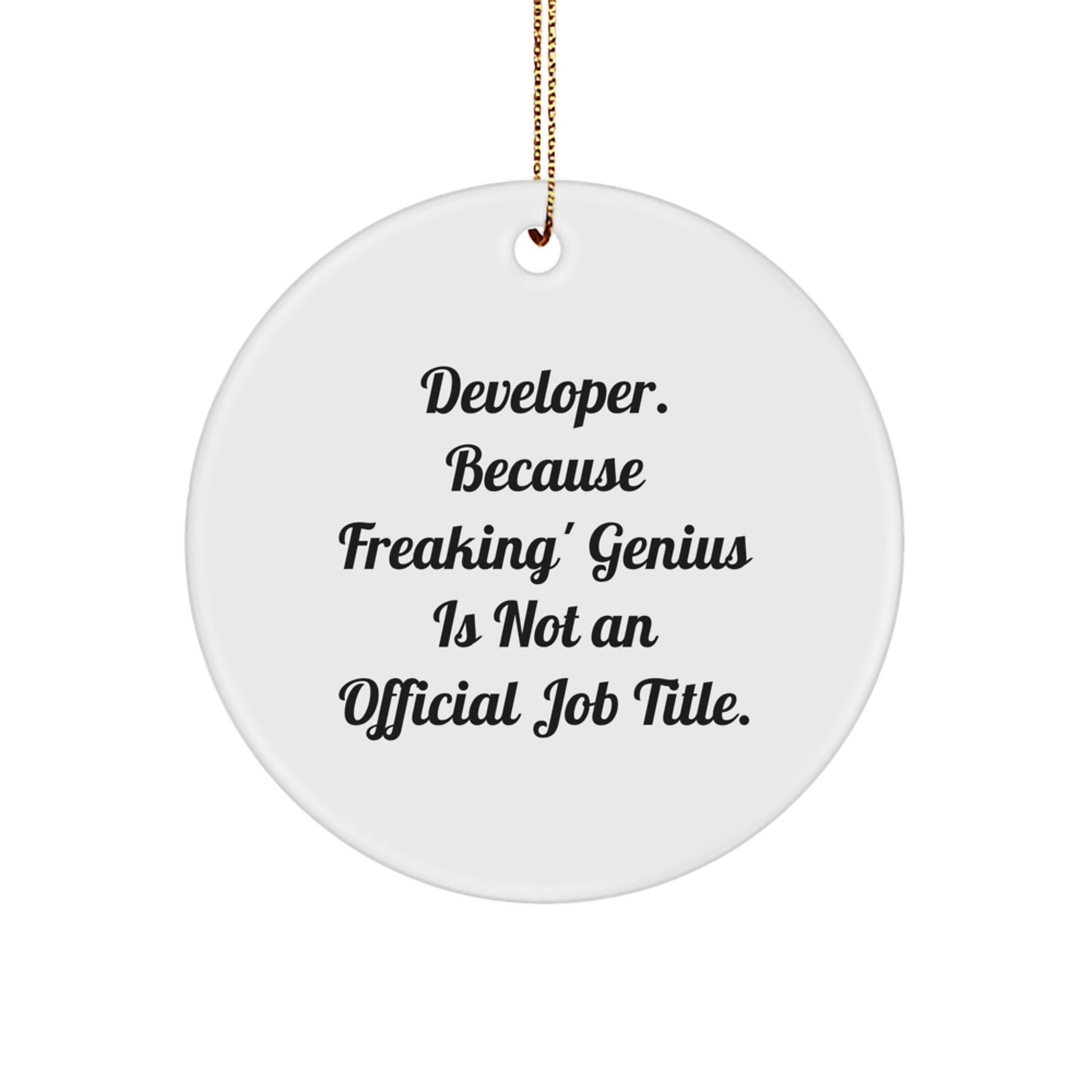 Funny Developer Gifts from Friends for Christmas Unique Circle Ornament, Developer Gifts for Men Women Coworkers Family, Circle Shaped MDF Wooden Decor - The Buy Boom