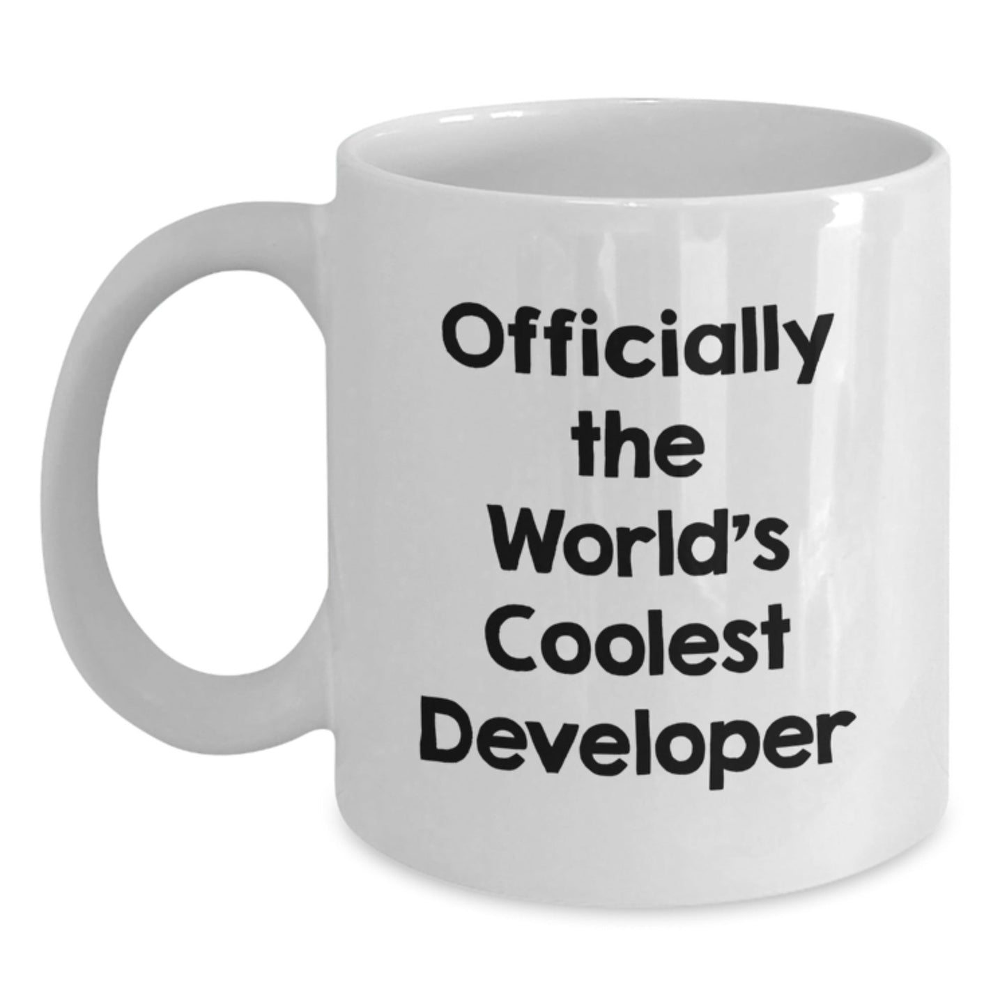 Funny Developer Gifts - White Coffee Mug, Officially The World's Coolest Developer, Funny Graduation Gift from Friends to Coworkers, Unique White Coffee Mug for Developers, 11oz or 15oz Capacity - The Buy Boom