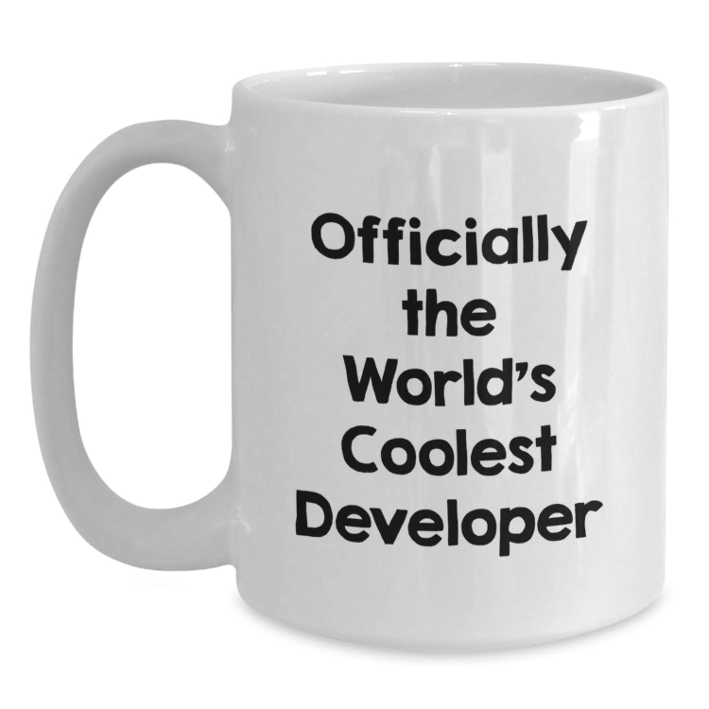 Funny Developer Gifts - White Coffee Mug, Officially The World's Coolest Developer, Funny Graduation Gift from Friends to Coworkers, Unique White Coffee Mug for Developers, 11oz or 15oz Capacity - The Buy Boom