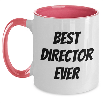 Funny Director Gifts - Best Director Ever Two Tone Coffee Mug, Father's Day Unique Gifts from Friends, Coworkers, Family - The Buy Boom