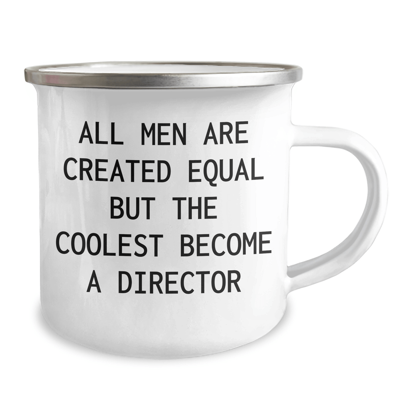 Funny Director Gifts for Men - 'All Men Are Created Equal But The Coolest Become A Director' Camping Mug, Father's Day Unique Gifts from Friends or Family - The Buy Boom