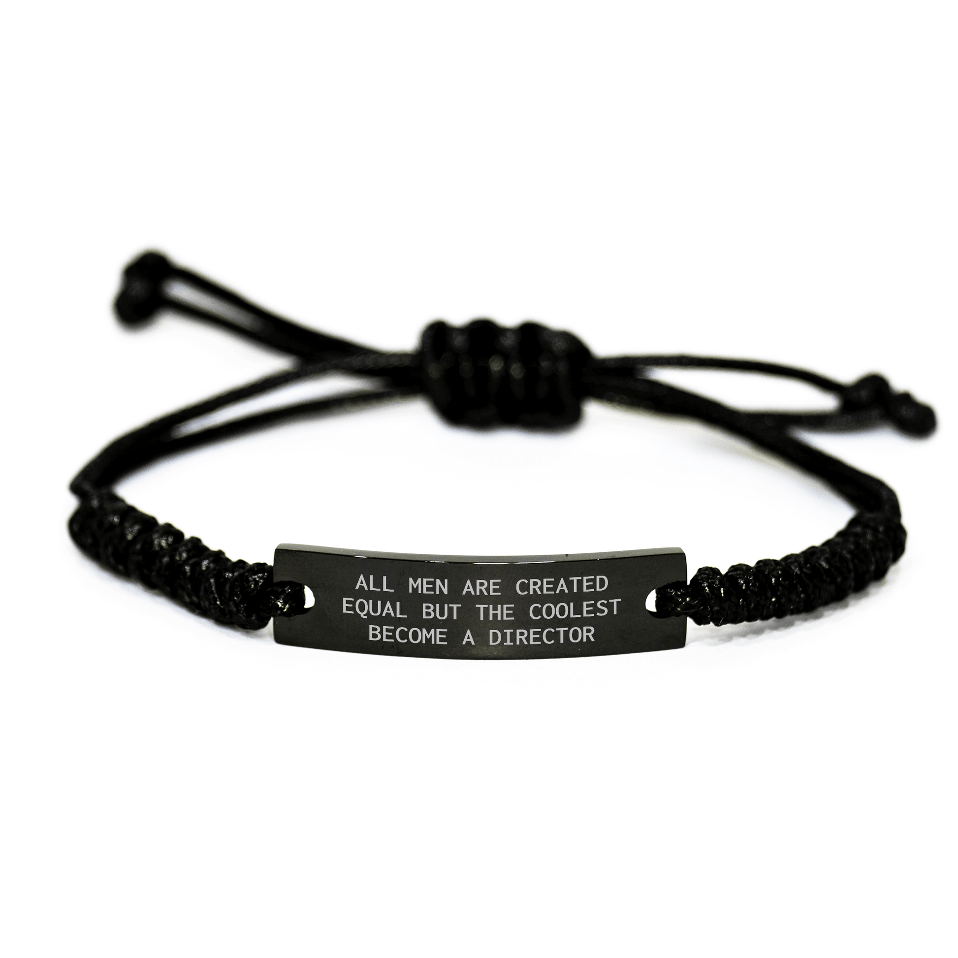 Funny Director Gifts for Men, 'All Men Are Created Equal But The Coolest Become A Director' Rope Bracelet, Father's Day Unique Gifts from Family - The Buy Boom