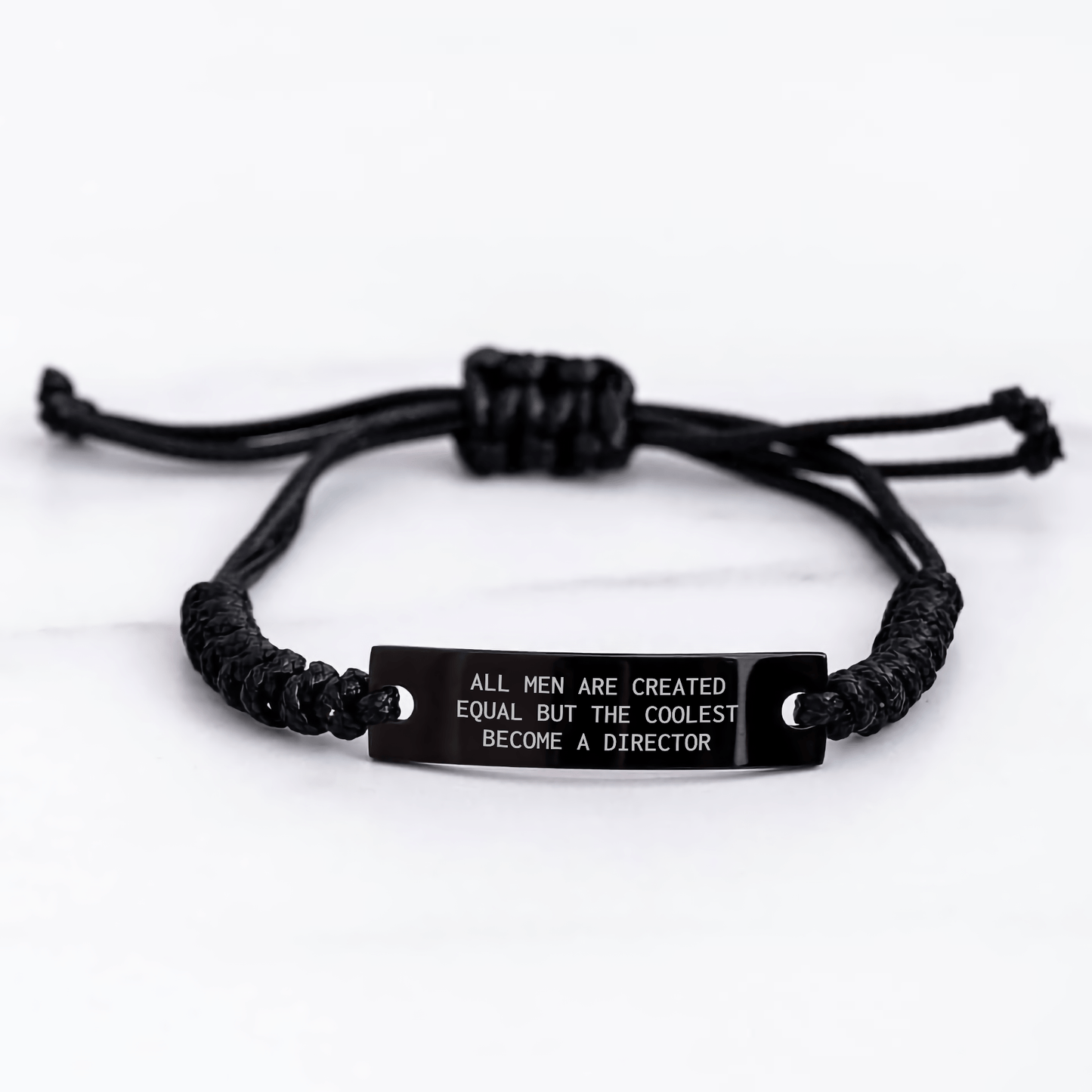 Funny Director Gifts for Men, 'All Men Are Created Equal But The Coolest Become A Director' Rope Bracelet, Father's Day Unique Gifts from Family - The Buy Boom