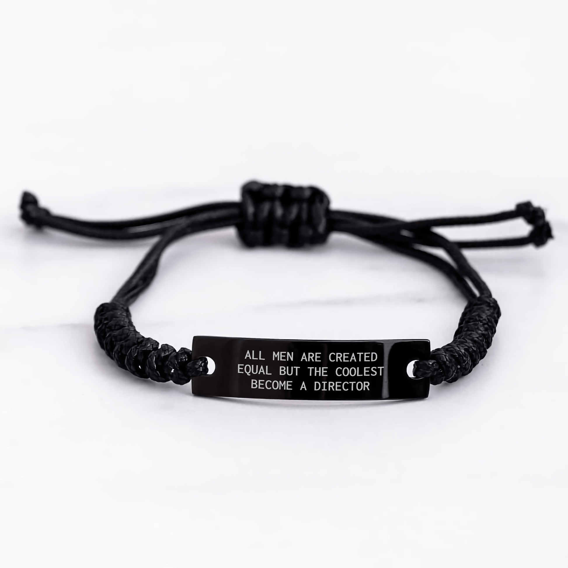 Funny Director Gifts for Men, 'All Men Are Created Equal But The Coolest Become A Director' Rope Bracelet, Father's Day Unique Gifts from Family - The Buy Boom
