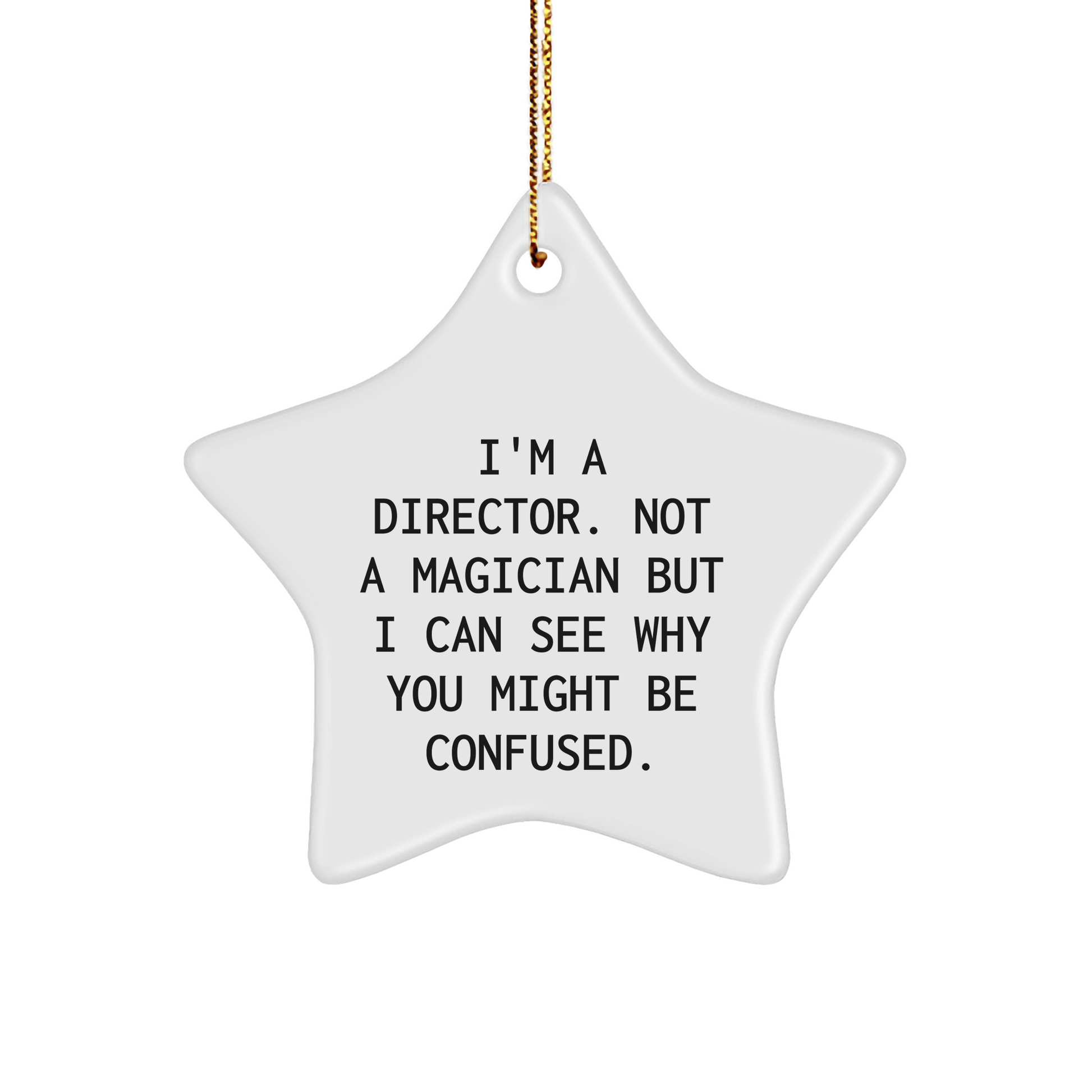 Funny Director Gifts from Friends - I'm A Director. Not A Magician But I Can See Why You Might Be Confused. - Star Ornament for Christmas - The Buy Boom