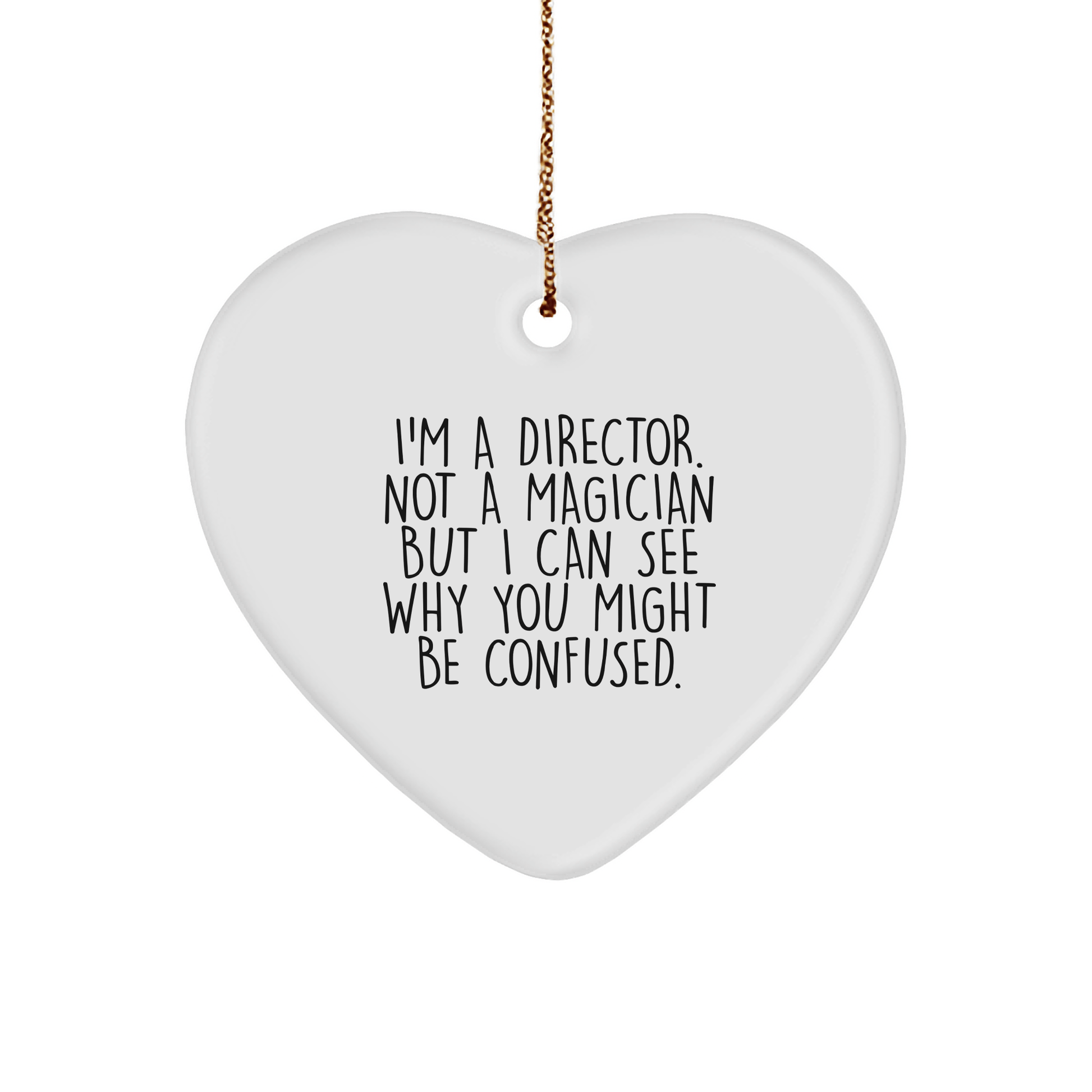 Funny Director Gifts, Heart Ornament for Men, Unique Christmas Memorable Presents from Friends, Inspirational Quote for Directors, Gifts for Him - The Buy Boom