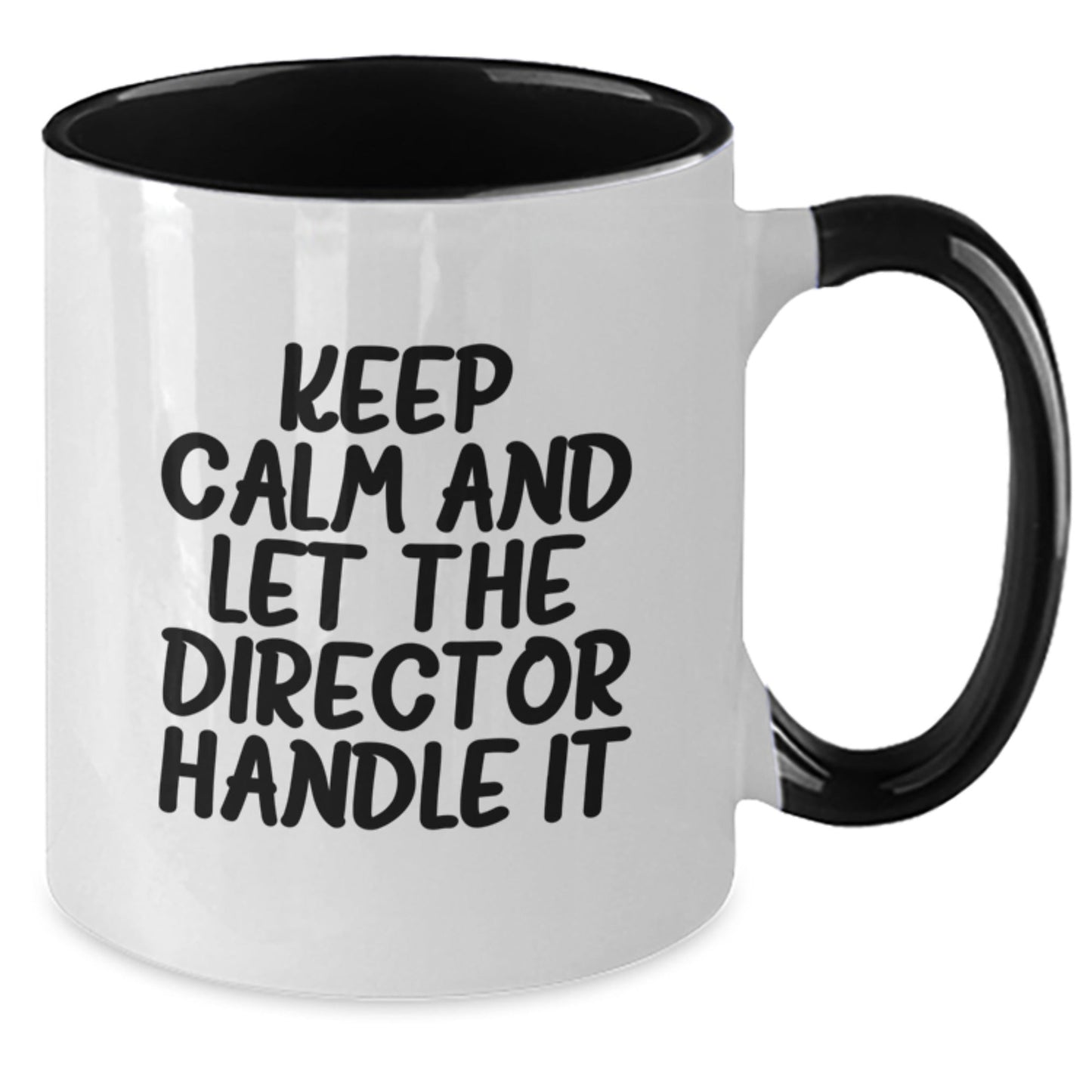 Funny Director Gifts - Keep Calm And Let The Director Handle It - Two Tone Coffee Mug, Birthday Unique Gifts from Friends - The Buy Boom