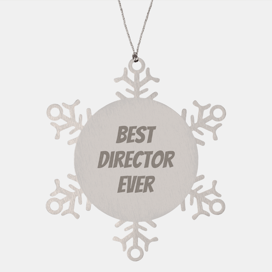 Funny Director Snowflake Ornament Gifts from Friends to Best Director Ever, Perfect Christmas Unique Gifts - The Buy Boom