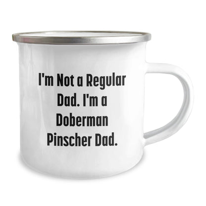 Funny Doberman Pinscher Dad Camping Mug Gifts from Men to Family and Friends for Christmas Unique Presents - The Buy Boom