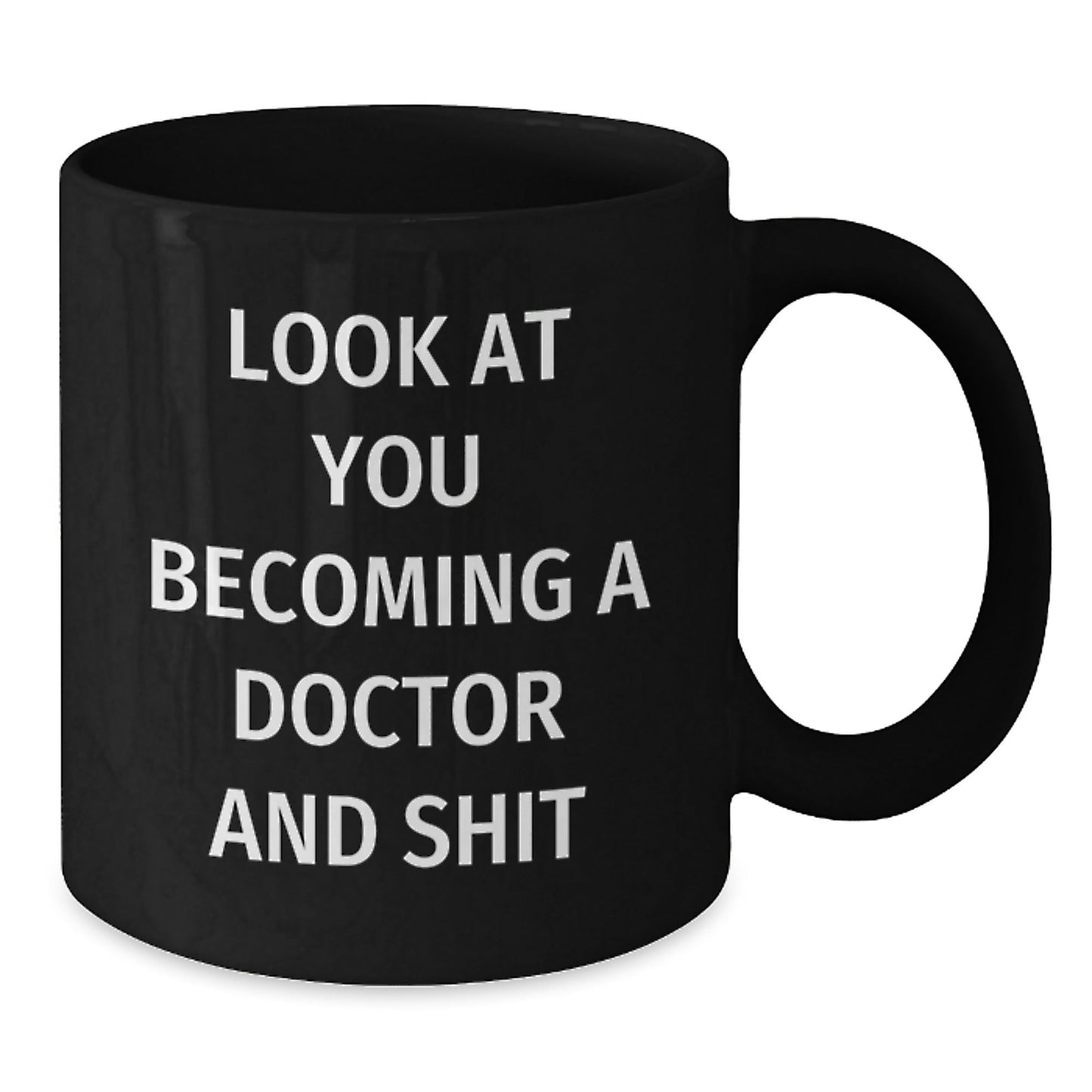 Funny Doctor Gifts for Him, Black Coffee Mug with Inspirational Quote about Becoming a Doctor, Christmas Unique Ideas for Men or Women - The Buy Boom
