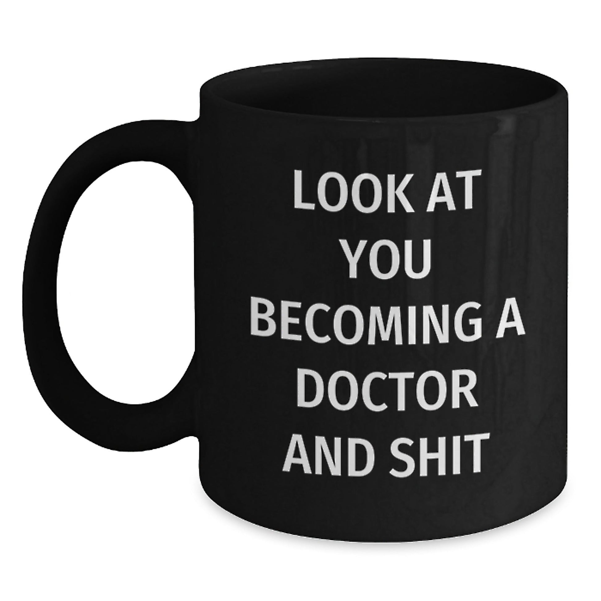 Funny Doctor Gifts for Him, Black Coffee Mug with Inspirational Quote about Becoming a Doctor, Christmas Unique Ideas for Men or Women - The Buy Boom