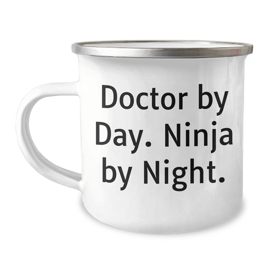 Funny Doctor Gifts for Men, 'Doctor By Day. Ninja By Night.' Camping Mug, Perfect for Father's Day Unique Gifts from Friends or Family - The Buy Boom