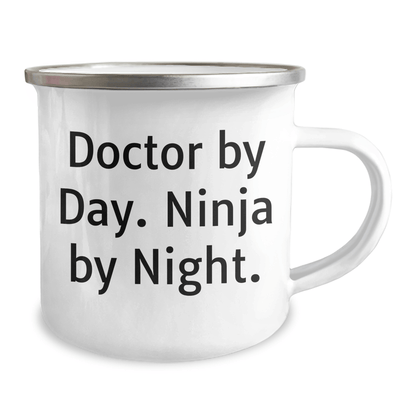 Funny Doctor Gifts for Men, 'Doctor By Day. Ninja By Night.' Camping Mug, Perfect for Father's Day Unique Gifts from Friends or Family - The Buy Boom